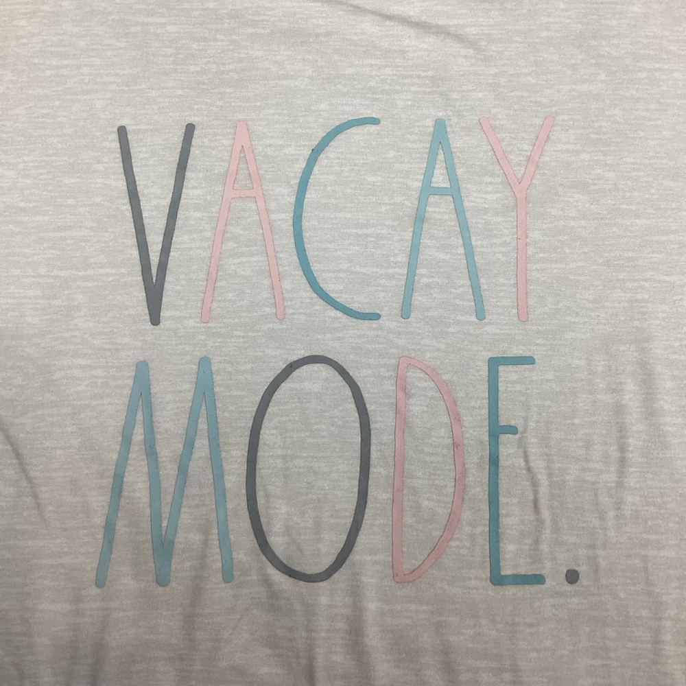 Rae Dunn Short Sleeve PJ Pajama Sleep Shirt VACAY MODE New! - Picture 10 of 10
